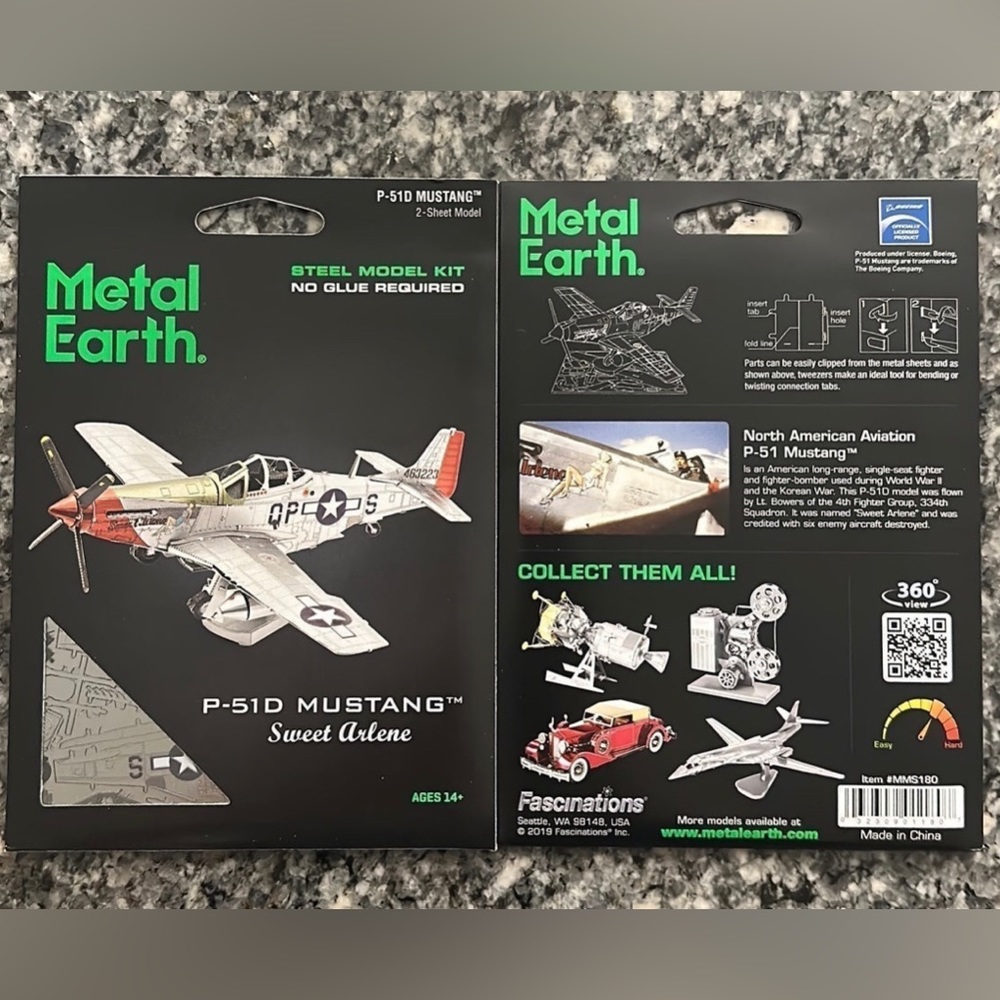 Metal Earth P-51D Mustang Sweet Arlene Steel Model Kit